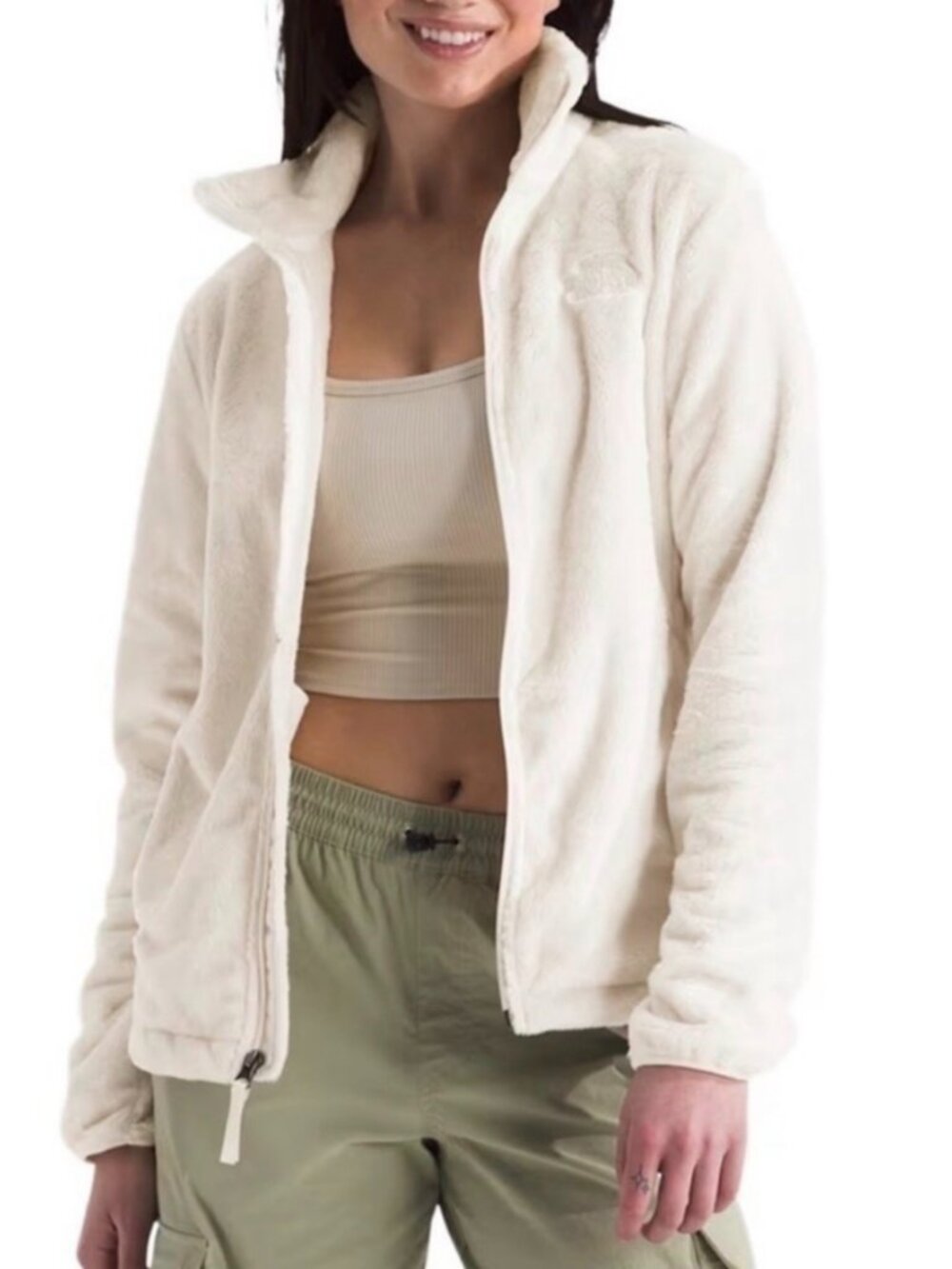 North Face Osito Jacket in Cream Color Fluffy